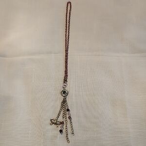 Chic Pink Necklace with Bow Charm